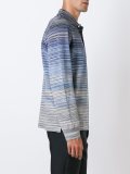 gradient striped polo shirt