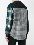 multi check hooded shirt
