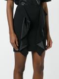 draped panel mini skirt