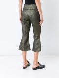 metallic cropped trousers