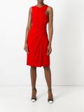 wrap effect draped dress