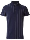 pinstriped polo shirt