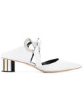 mirrored-heel mules