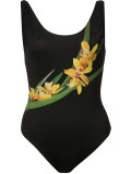 Kelly yellow orchid one piece