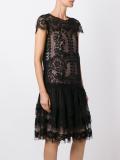 shortsleeved sheer dress