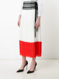 pleated colour-block skirt 