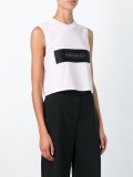 faded print tank top