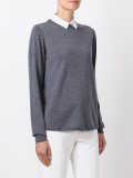 floral pleated back pullover