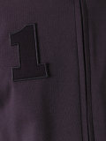 badge patch zipped cardigan 