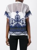 tribal lace organza top