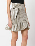 lamé ruffled skirt