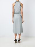 leather midi dress