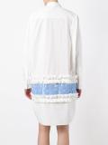 lace ruffled shirt dress