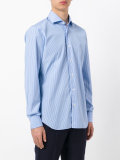 striped button-up shirt