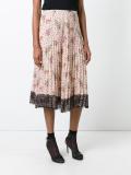 pleated floral skirt 