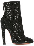 laser cut ankle boots
