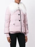 goat fur padded short coat