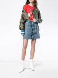 Mini Denim Skirt with Frilled Front