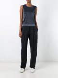 metallic effect knit top
