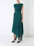striped tie front dress