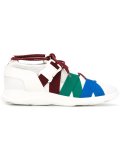 lace-up and buckle sneakers