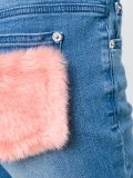 fluffy flared hem jeans
