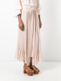 ruffle hem maxi skirt