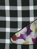 check floral skirt