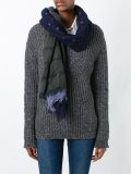 checked raw edge scarf