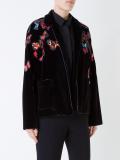 floral embroidery bomber jacket