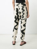 squiggle print pants