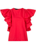 ruffled sleeve blouse