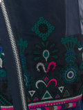 tribal lace embroidered biker jacket