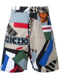 'Patchwork gusset' printed short
