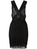 lace detail sheer dress