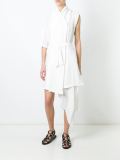 buttoned wrap skirt