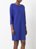 three-quarters sleeve shift dress