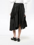 lace-trimmed ruffle skirt
