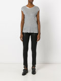 shinny trim T-shirt 