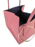 tote bag with gold tone detail