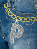 embroidered denim shorts