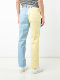 block colour tapered trousers