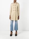jacquard double-breasted coat