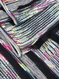 striped knitted scarf