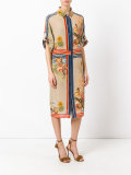 printed silk shirt dress 