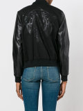 contrast sleeve bomber jacket 