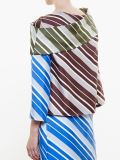 Diagonal Striped Silk Top