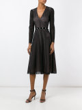 V-neck flared dress