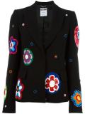 flower appliqué blazer