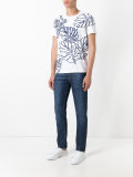 tropical leaf applique T-shirt